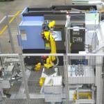 Robotic cell for 1 PUMA 2600-SY lathe